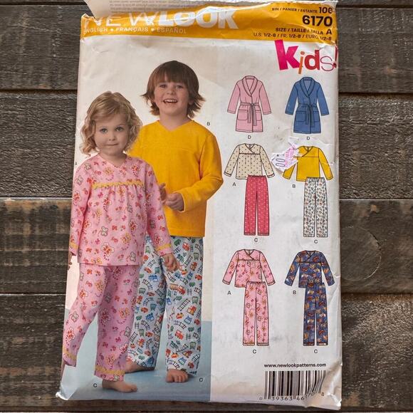 New Look Sewing Pattern Toddlers' & Child's Cozywear UNCUT 6170 - Picture 1 of 3